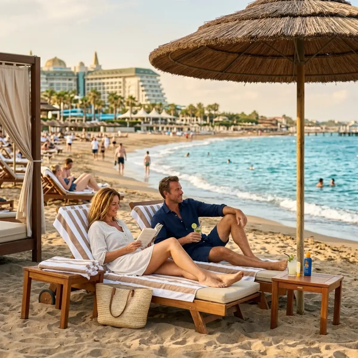 Территория отеля Delphin Imperial с бассейнами и видом на море